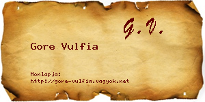 Gore Vulfia névjegykártya